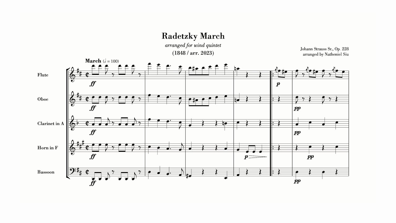 Strauss: Radetzky March (arr. wind quintet)