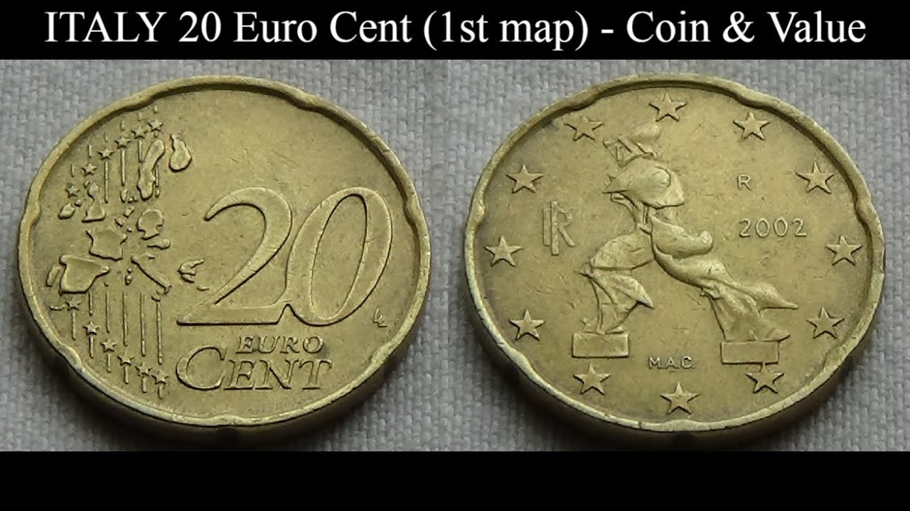 ITALY 20 Euro Cent - 2002 KM214 Prices & Values