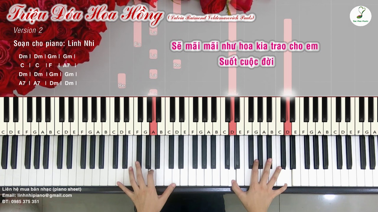 Triệu đóa hoa hồng (Nhạc Nga) Piano cover | Linh Nhi