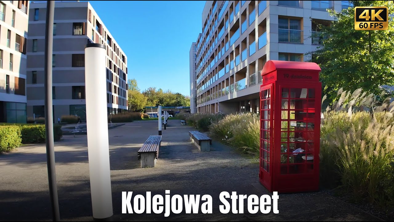 Kolejowa Street, Wola, Warsaw - From Industrial Past to Modern Living | Silent Walking Tour [4K]