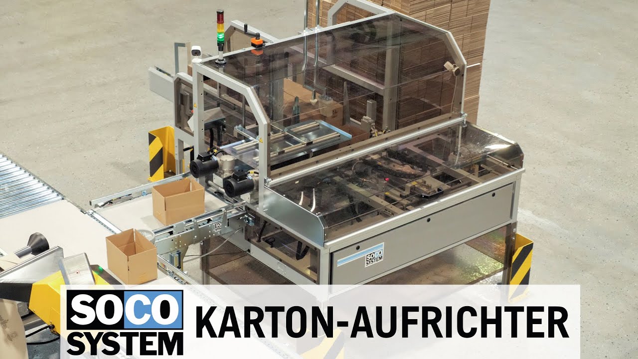Woldoshop GmbH Kartonaufrichter vollautomatisch - Hersteller Soco System