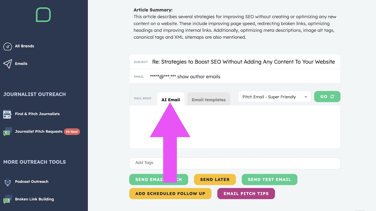 AI for PR - JustReachOut AI Integration