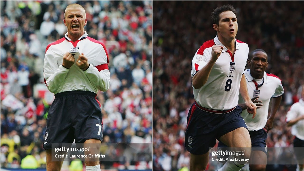 Beckham e Lampard Vs Wales - T:2004 - J:3 - Qualification. #beckham #lampard #england #football 