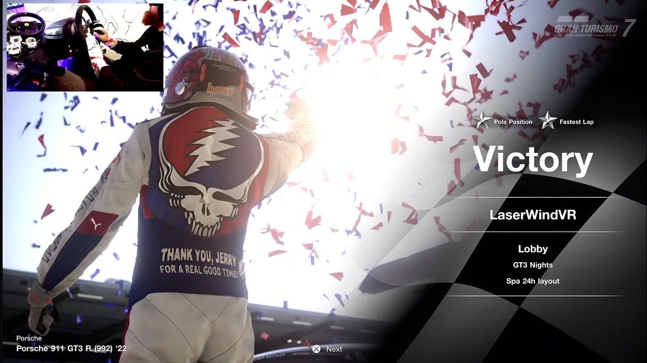 LIVE PSVR2 Gran Turismo 7 GT3 Night Lobby  Porsche 911 GT3 R 22’