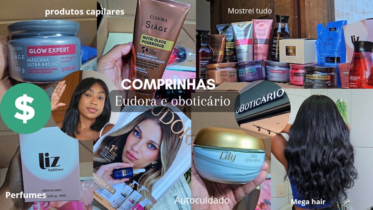 Comprinhas Eudora e Oboticário✨️🩷/ coloquei mega hair- comprinhas de autocuidado 🛍