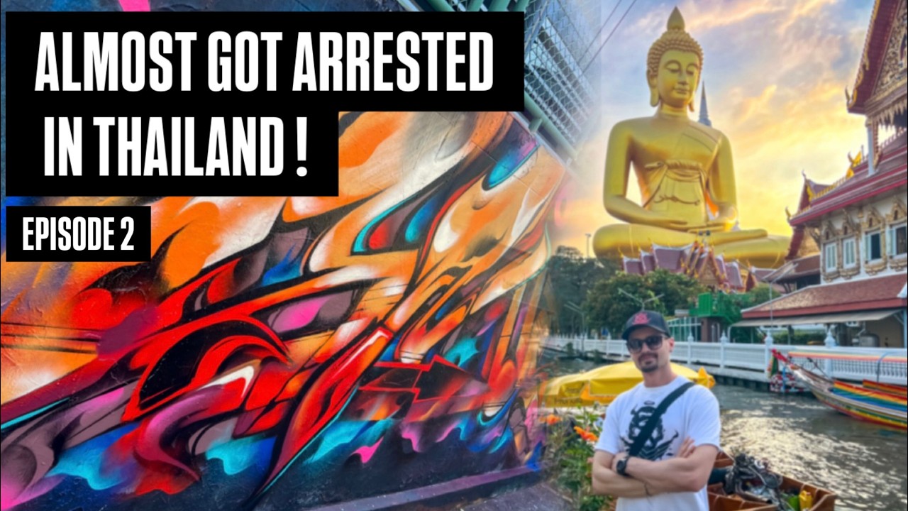 Solo Travelling to Thailand🇹🇭 – I almost got Arrested painting Graffiti! Episode 2: | SNUZ Vlog