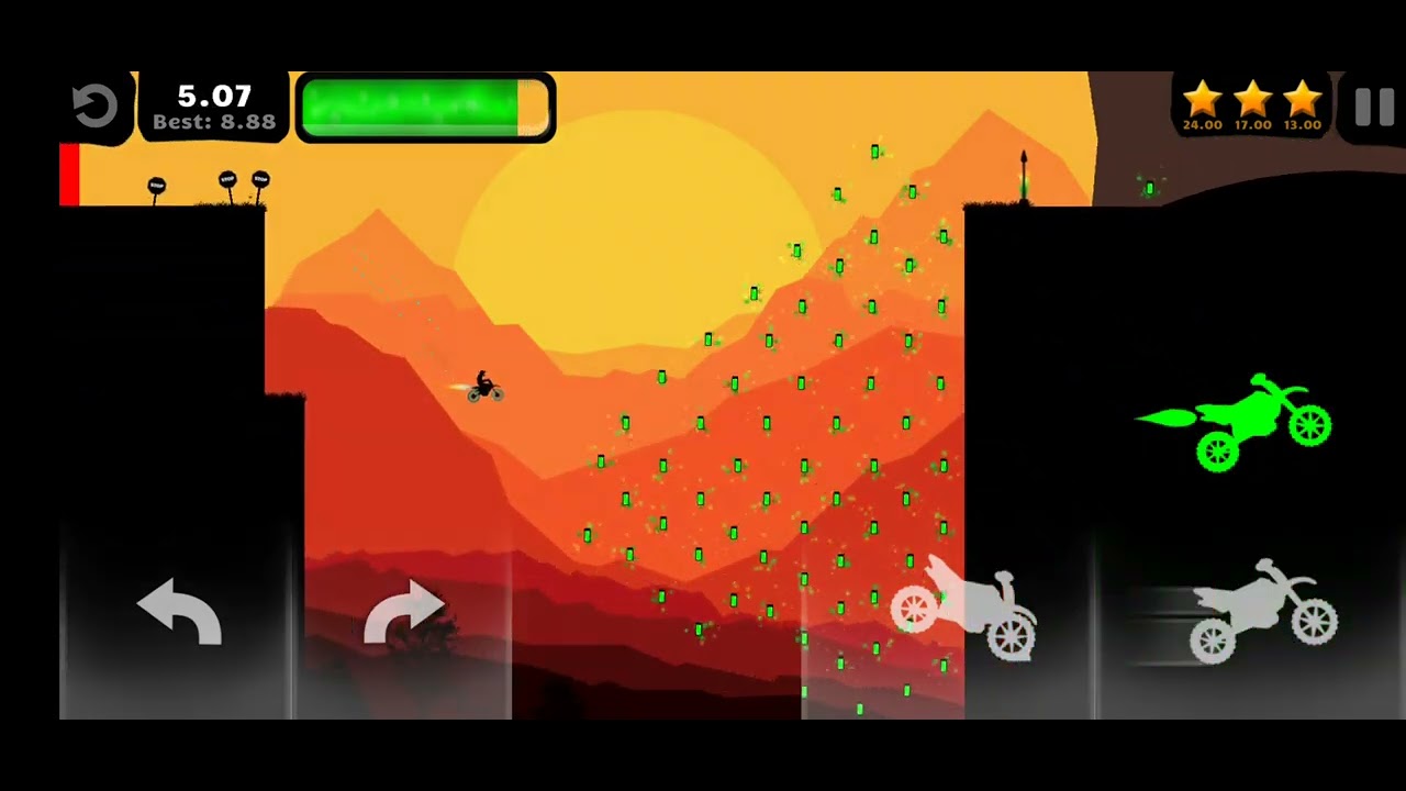 Secret Passageway in Sunset Bike Racer Level 1 Challenges!