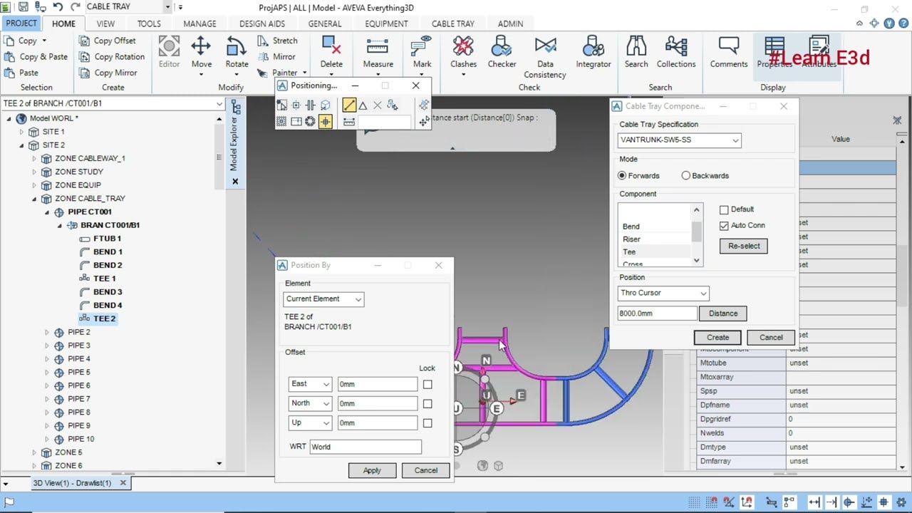 Aveva E3d - Cable Tray Modelling