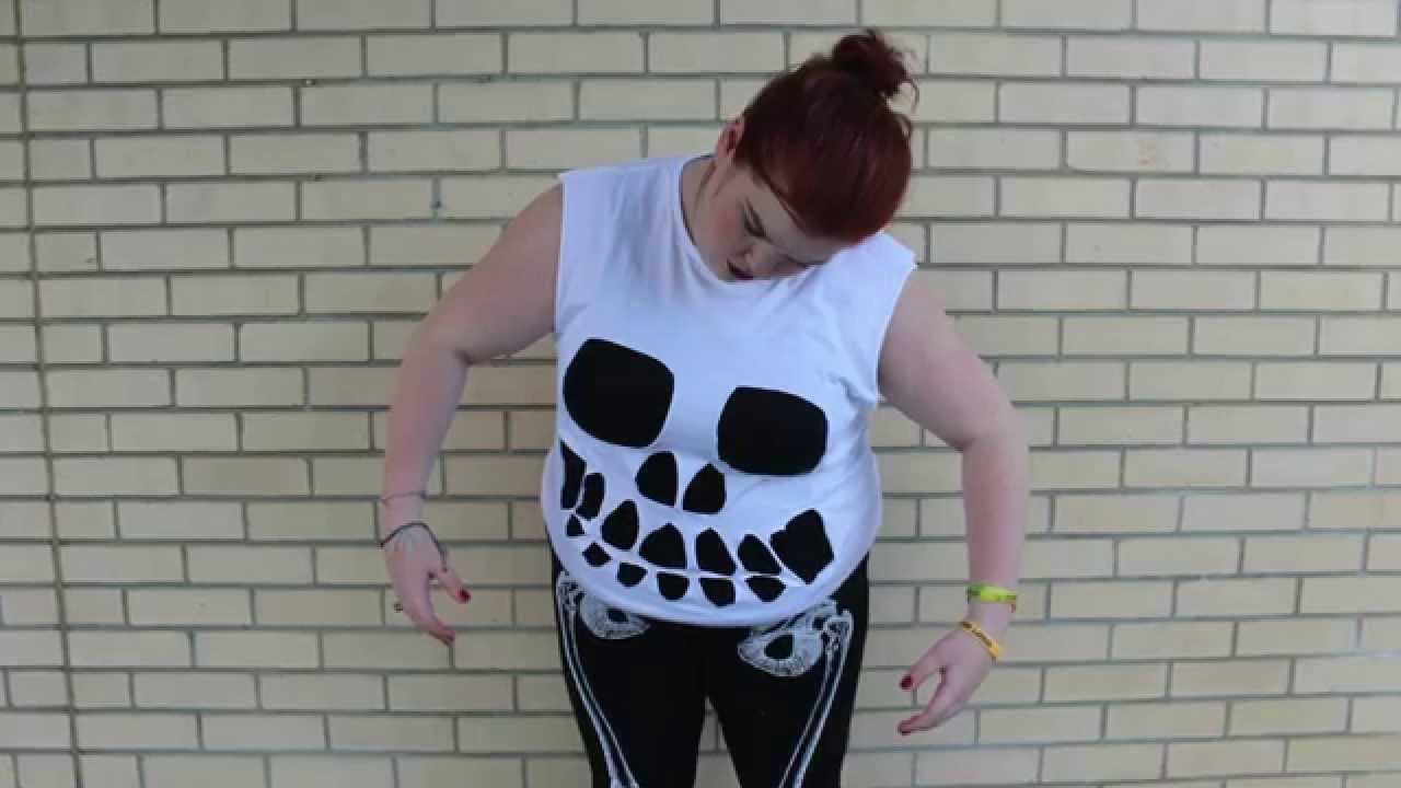 Do It Yourself Cut Out Skeleton T-Shirt