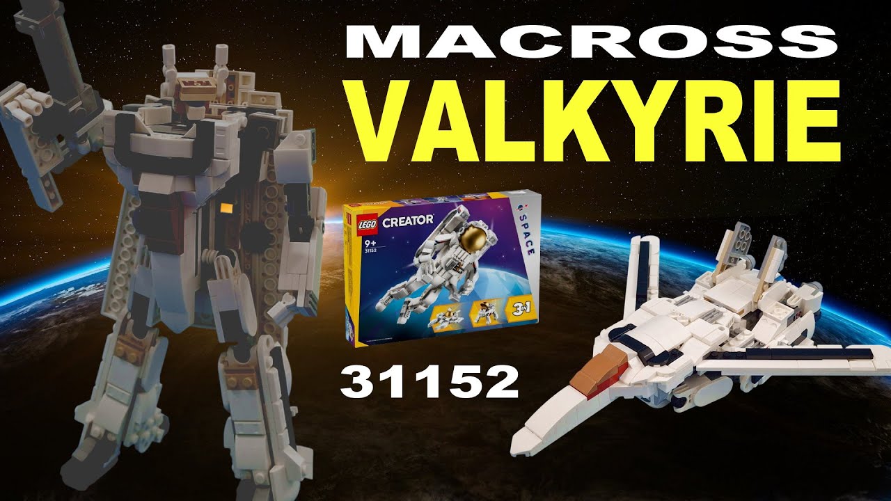 LEGO VF-1 Valkyrie (Macross) /  Jetfire (g1 Transformers)  using lego set 31152 astronaut