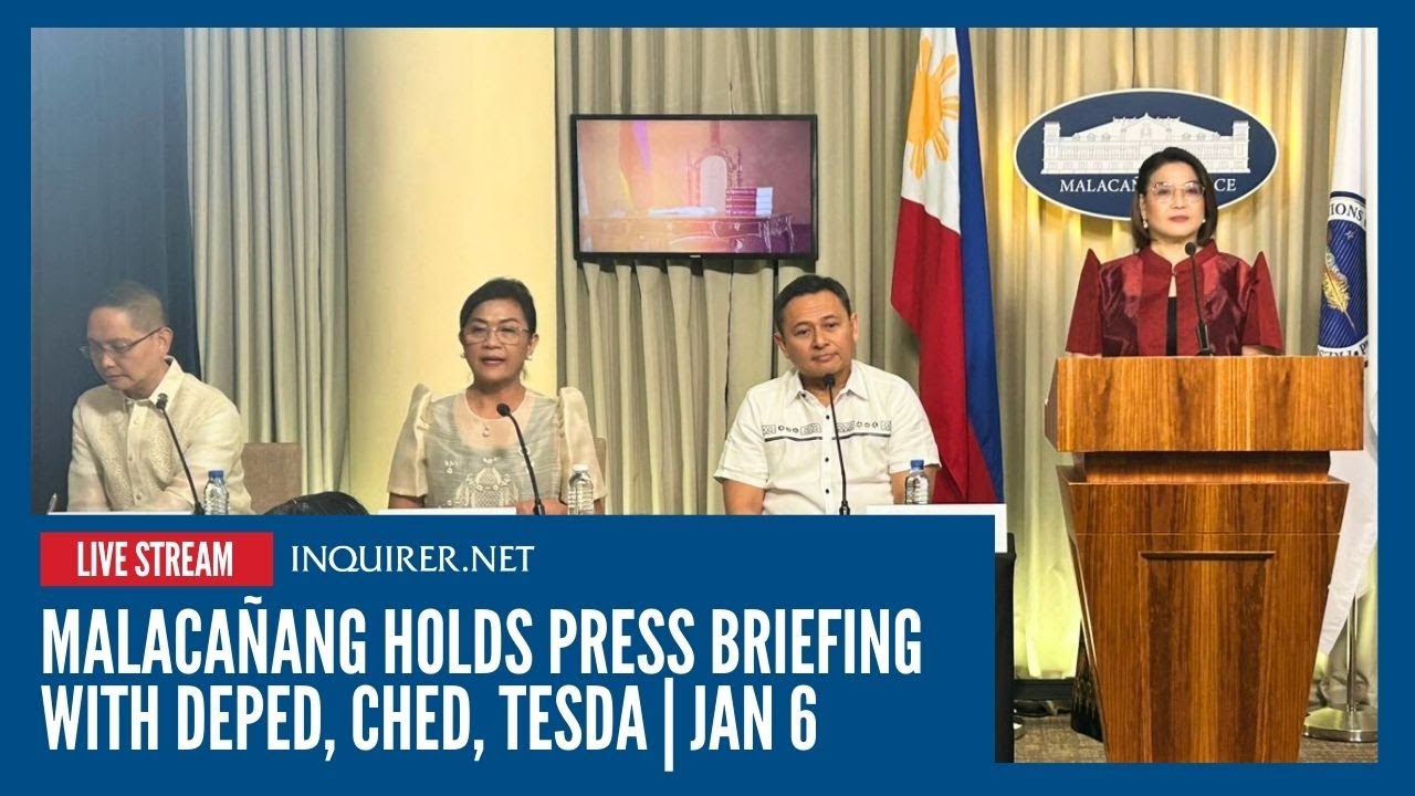 LIVE: Malacañang holds press briefing with DepEd, CHED, TESDA  | Jan 6