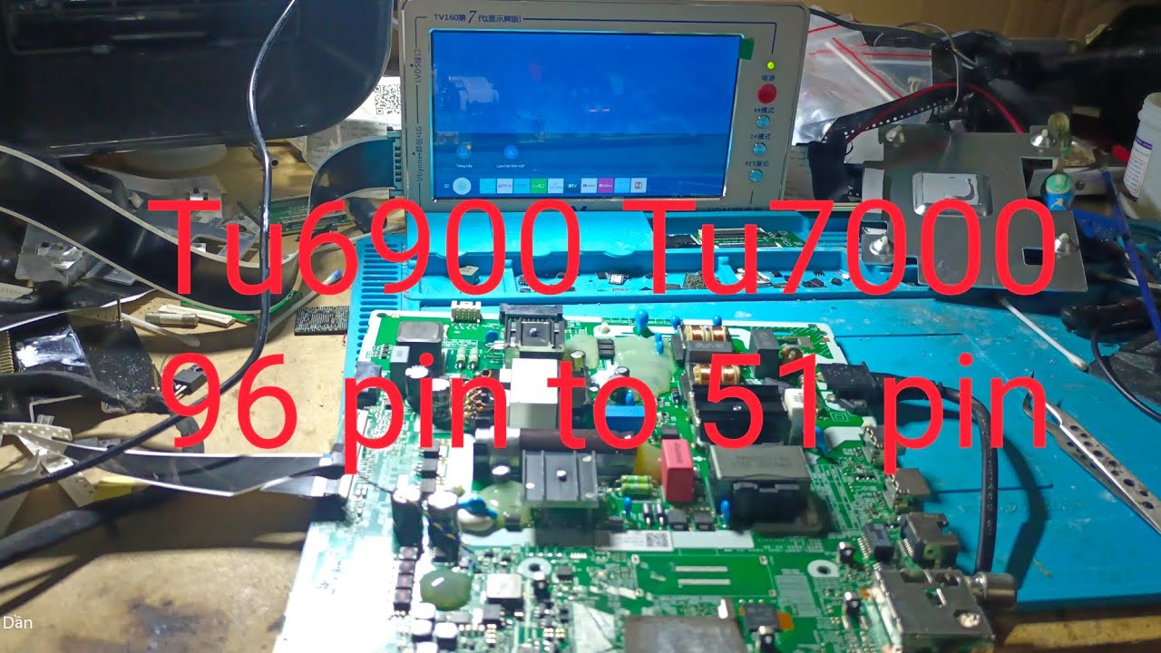 tu6900 tu7000 96 pin to 51 pin tcon 60hz | chuyển tu6900 tu7000 về 1 cáp 51 pin lắp màn có tcon