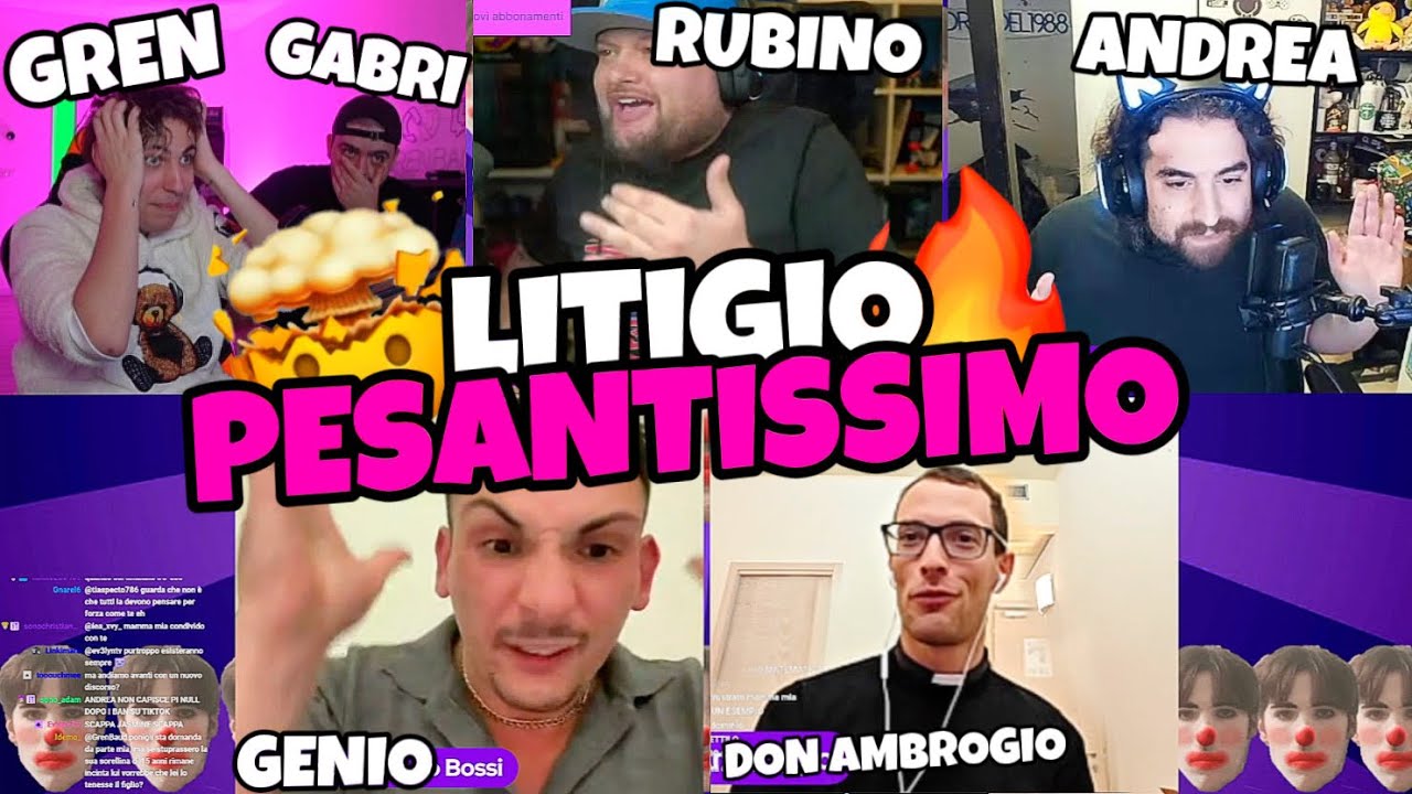 DIBATTITO *SUPER ACCESO* TRA ANDREADEL1988, GENIO MATEMATICO, DON AMBROGIO E RUBINO!!🔥🎪 *insulti*