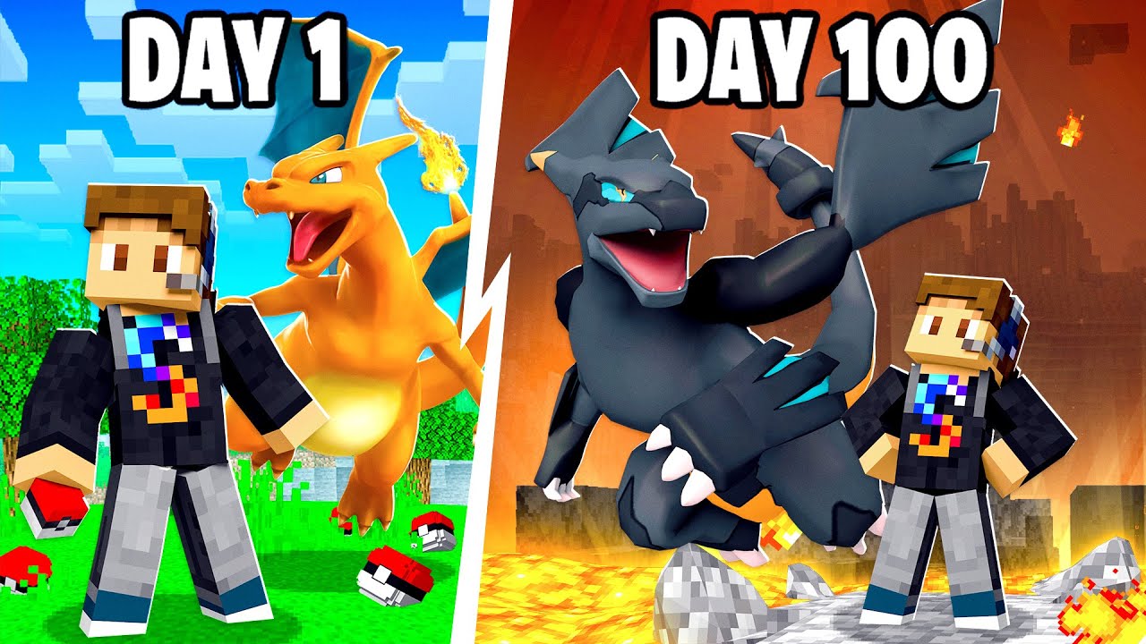 I SPENT 100 DAYS In FUSION MINECRAFT PIXELMON (movie)