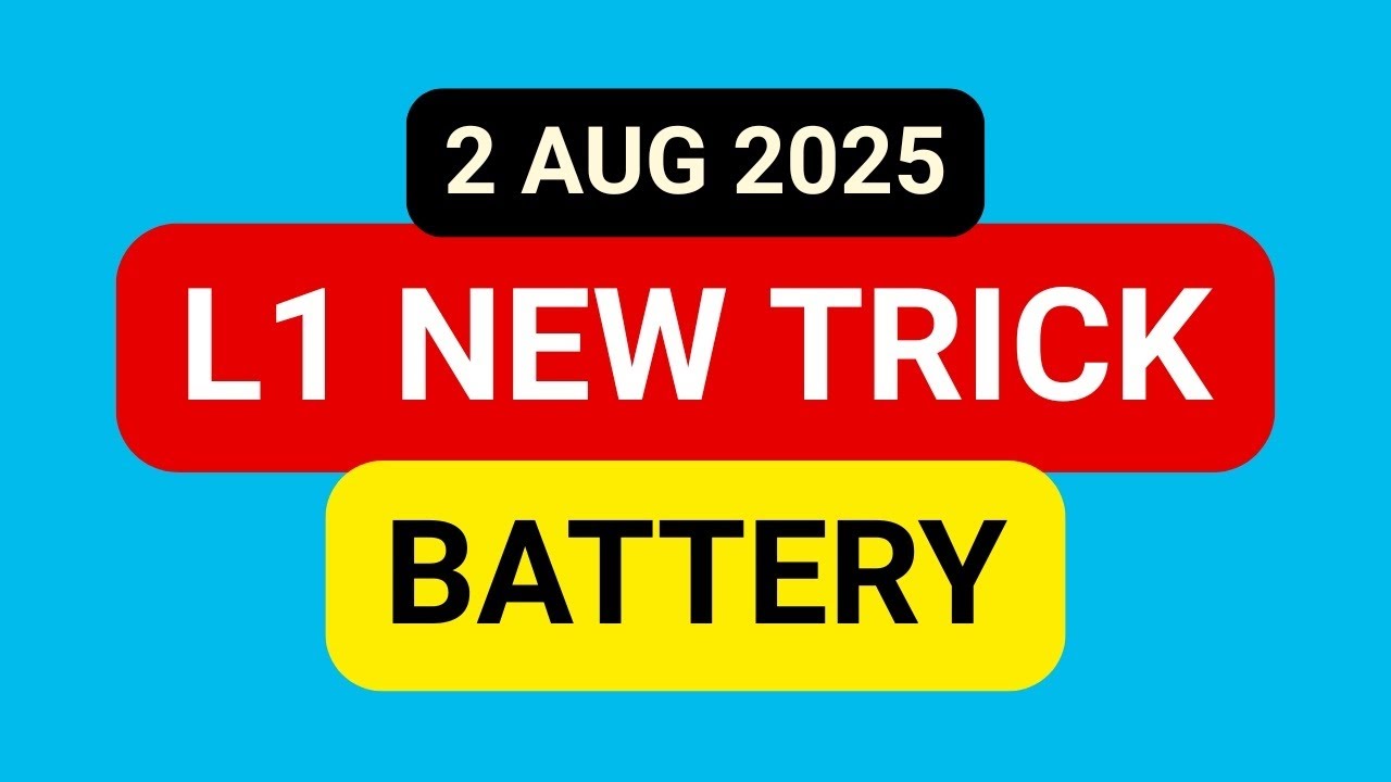 L1 TRICK NEW 2 AUG 2025 | NEW TRICK TO CREATE L1 QUICK