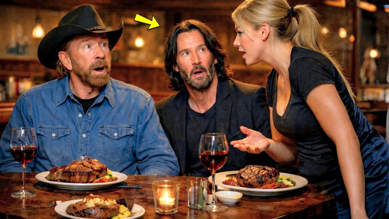 Chuck Norris and Keanu Reeves Order Steak — The Secret Waitress Said Words That SHOCKED Them..