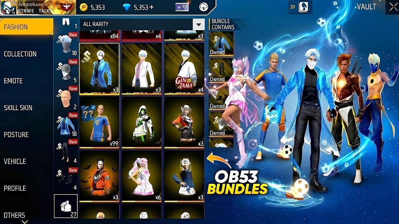OB53 Update Bundles Review🤯🔥 l OB53 Update Emotes Review l Free Fire New Event l Ff New Event