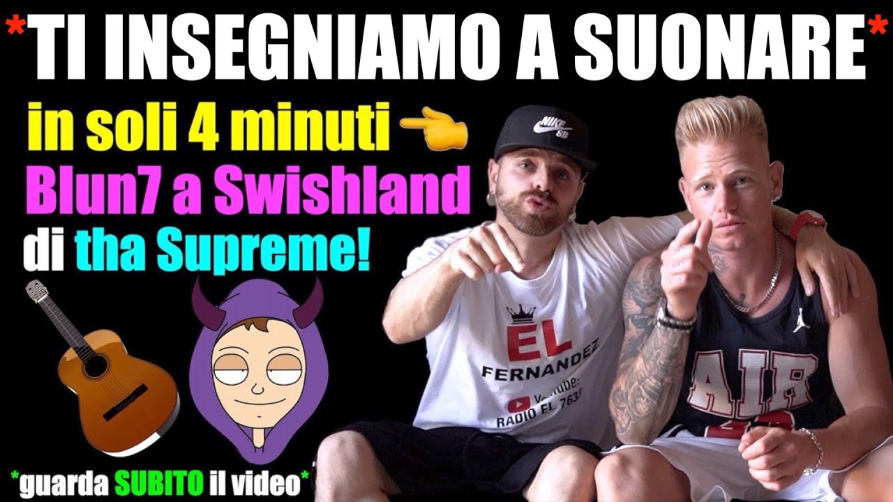 Tutorial Chitarra - BLUN7 A SWISHLAND (tha Supreme) INTRO + ACCORDI w/Sim1workout