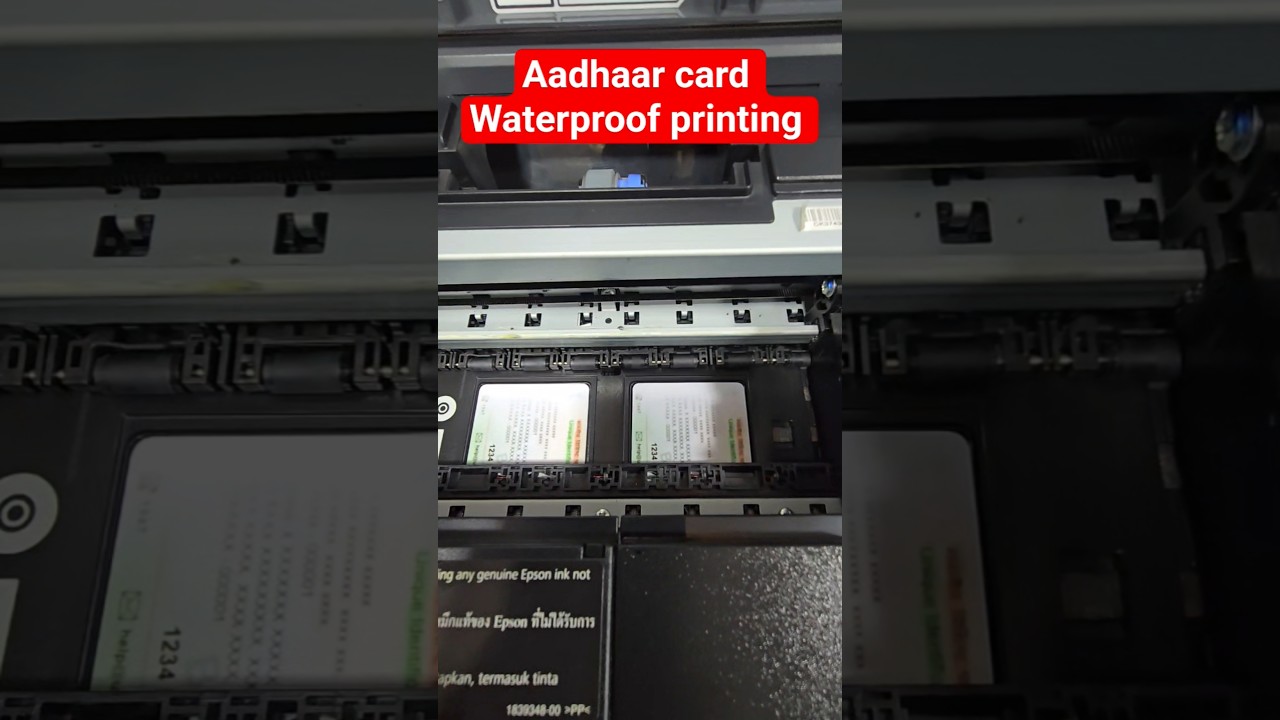 Epson L8050 L18050 #Aadhaar #pancard #abha #voter #eshramcard #dirving #Waterproof #pvc #printer