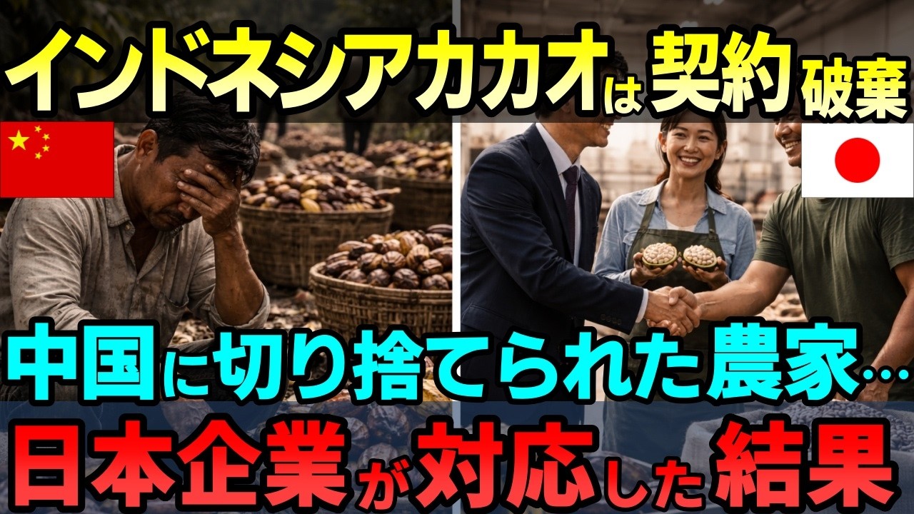 【海外の反応】「インドネシアのカカオは価値がない」中国に切り捨てられた農園、日本企業の対応に世界が驚いた理由