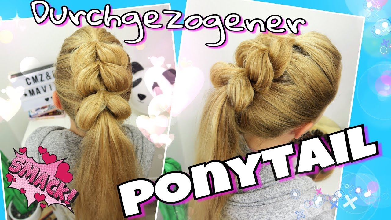durchgezogener Zopf als Ponytail / Pferdeschwanz Version | Mavie Noelle Frisuren Tutorial