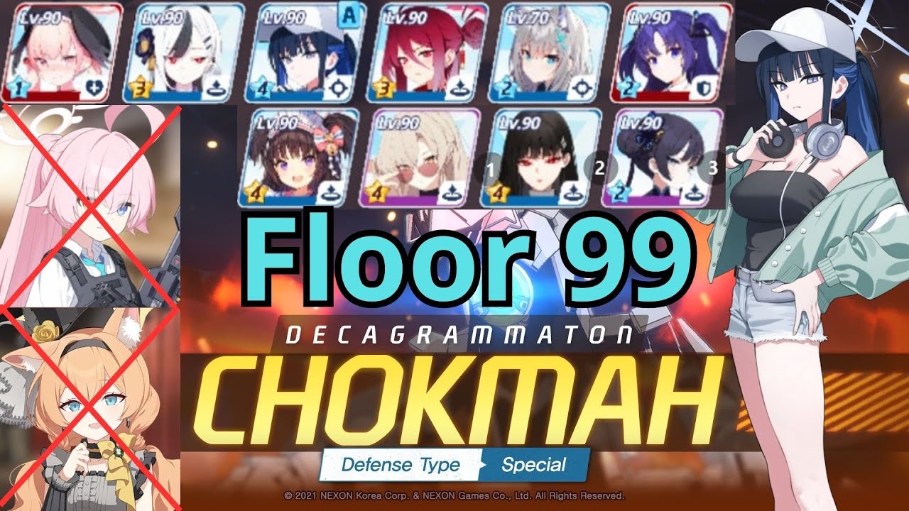 [Blue archive] Chokmah blue floor 99 | no I mari, B hoshino, Kuroko | FRR Chokmah stage 99