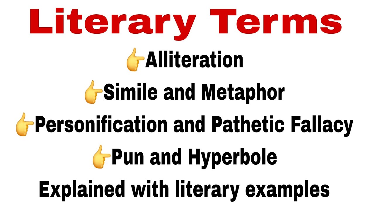 Literary  Terms Explanation  with Literary  Examples  | Literary  Device 📕📃