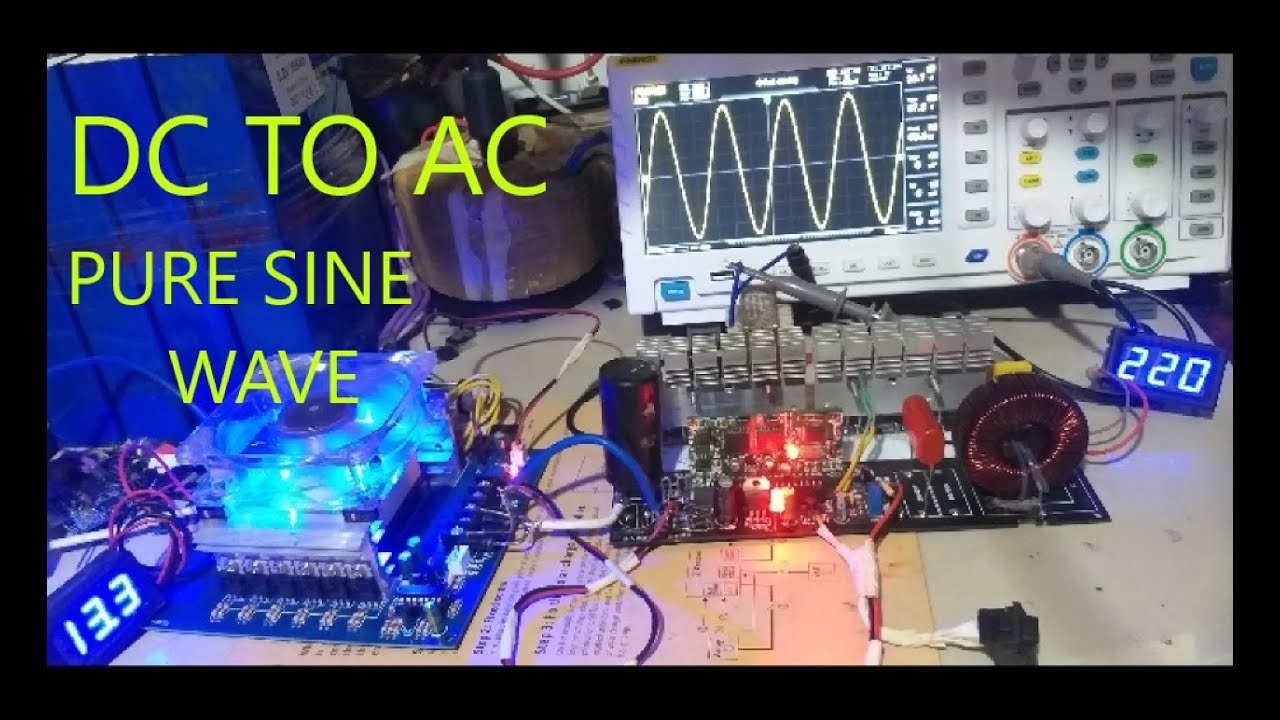 # inverter dc to ac pure sine wave using igbt 60N60 60amp 600volts