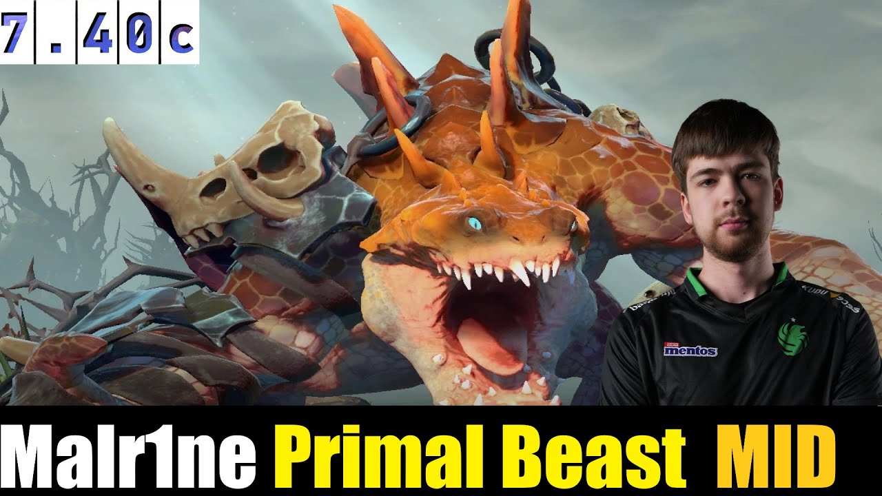 🤯  Malr1ne [Primal Beast] MID 7.40c - DOTA 2 HIGHEST MMR MATCH