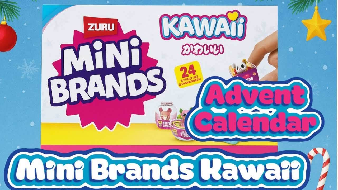 Mini Brands Kawaii Holiday Advent Calendar Unboxing | 25 Days of Mini Surprises ✨🌙