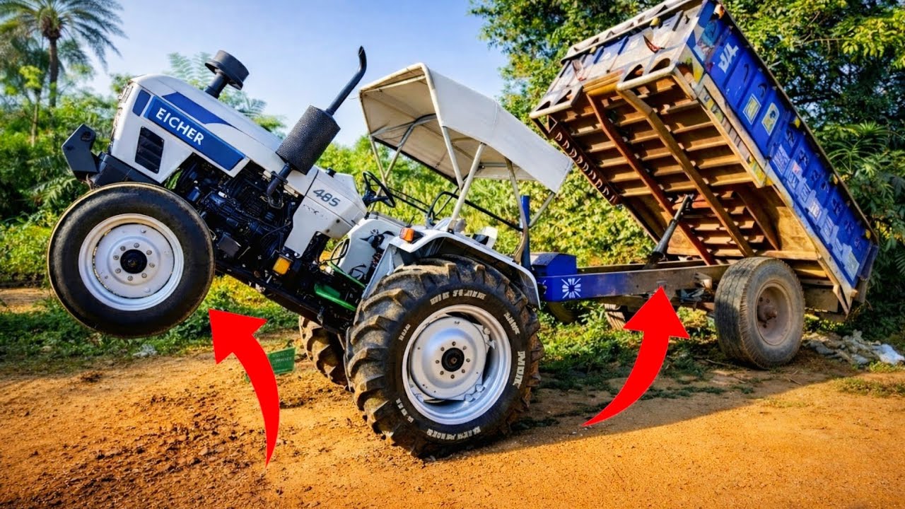 आज यह क्या हो गया 😱 What Happened Today || Today's Hard Work My Eicher 485 Tractor || 4K POV ||