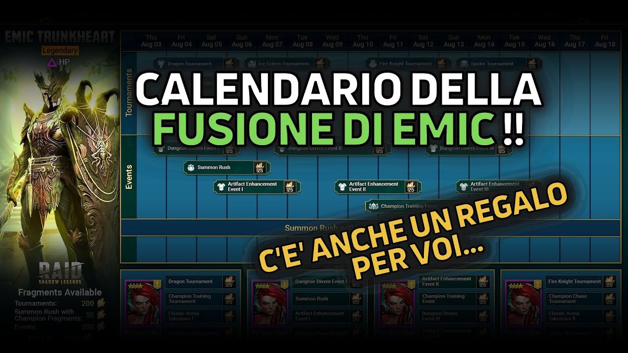 🇮🇹 🚨🚨 Guida per la Fusione di Emic Trunkheart 🚨🚨 in Raid Shadow Legends