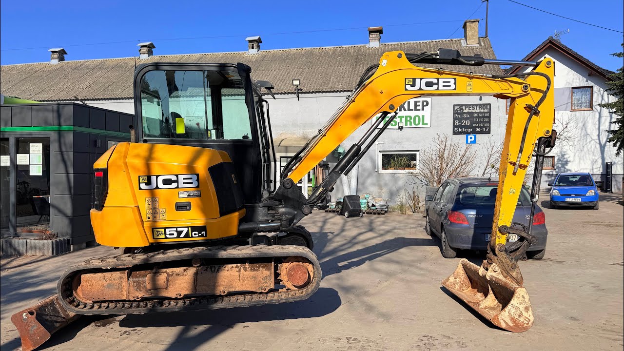 Koparka JCB 57 C-1, 2019r, 5555 kg, szybko złącze, silnik PERKINS 48,5 KM, prezentacja/review 