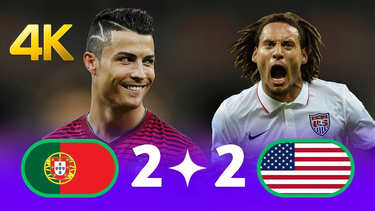 البرتغال 🇵🇹 أمريكا 🇺🇸 مباراة رؤوس نووية 🤯 وجنون رؤوف خليف 🔥 كأس العالم 2014 جودة عالية 4k