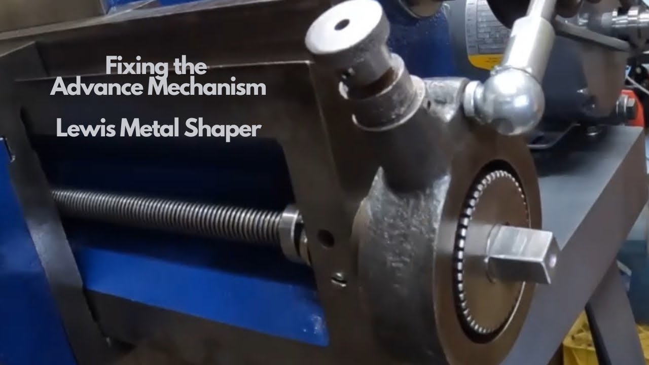 3 repairs to the metal shaper table advance mechanism. Lewis Metal Shaper restoration. 