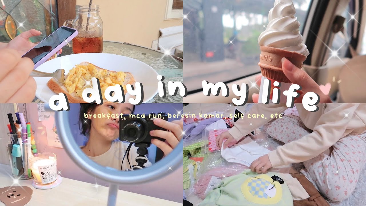 a day in my life : quick mcd run, tidy up my room, self care night + mini haul ♡✧༝