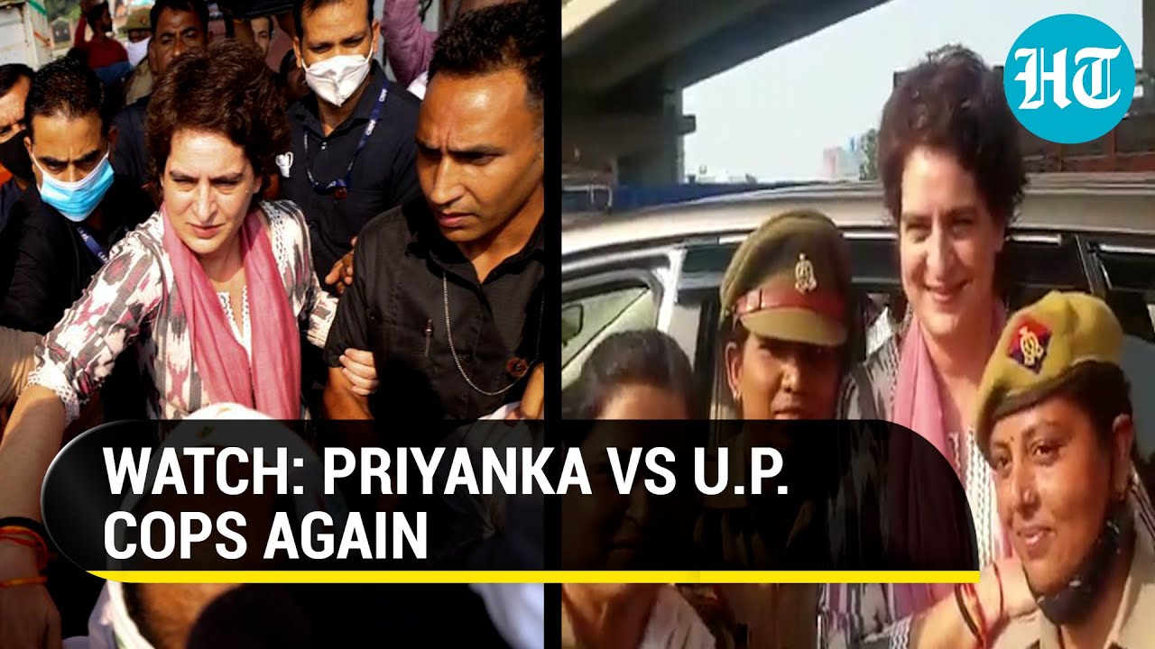How Priyanka Gandhi took selfie with UP cops, was detained amid Agra custodial death uproar