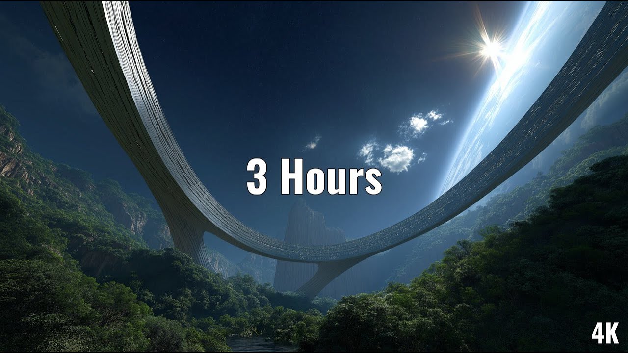 Look Up: Living on a Ringworld | 4K Sci-Fi Forest Ambience | 3H Loop