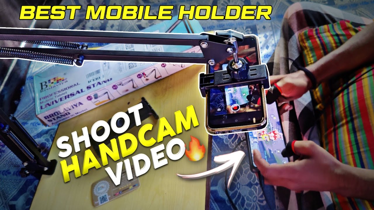 Best Mobile Holder For PUBG Handcam Video⚡| Brolaviya Mobile Holder Unboxing | How To Record Handcam