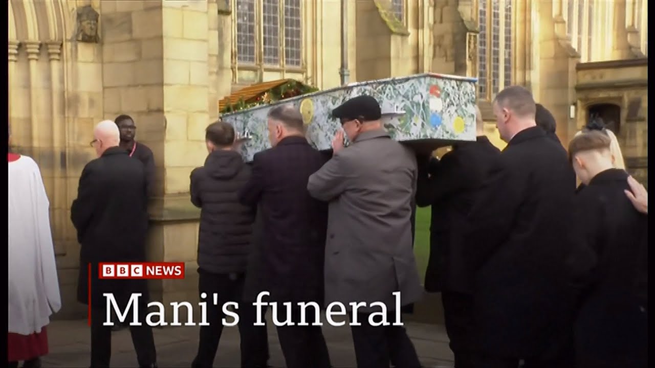 Gary 'Mani' Mounfield (1962 - 2025) funeral this day (2) (UK) - UK News - 22/Dec/2025