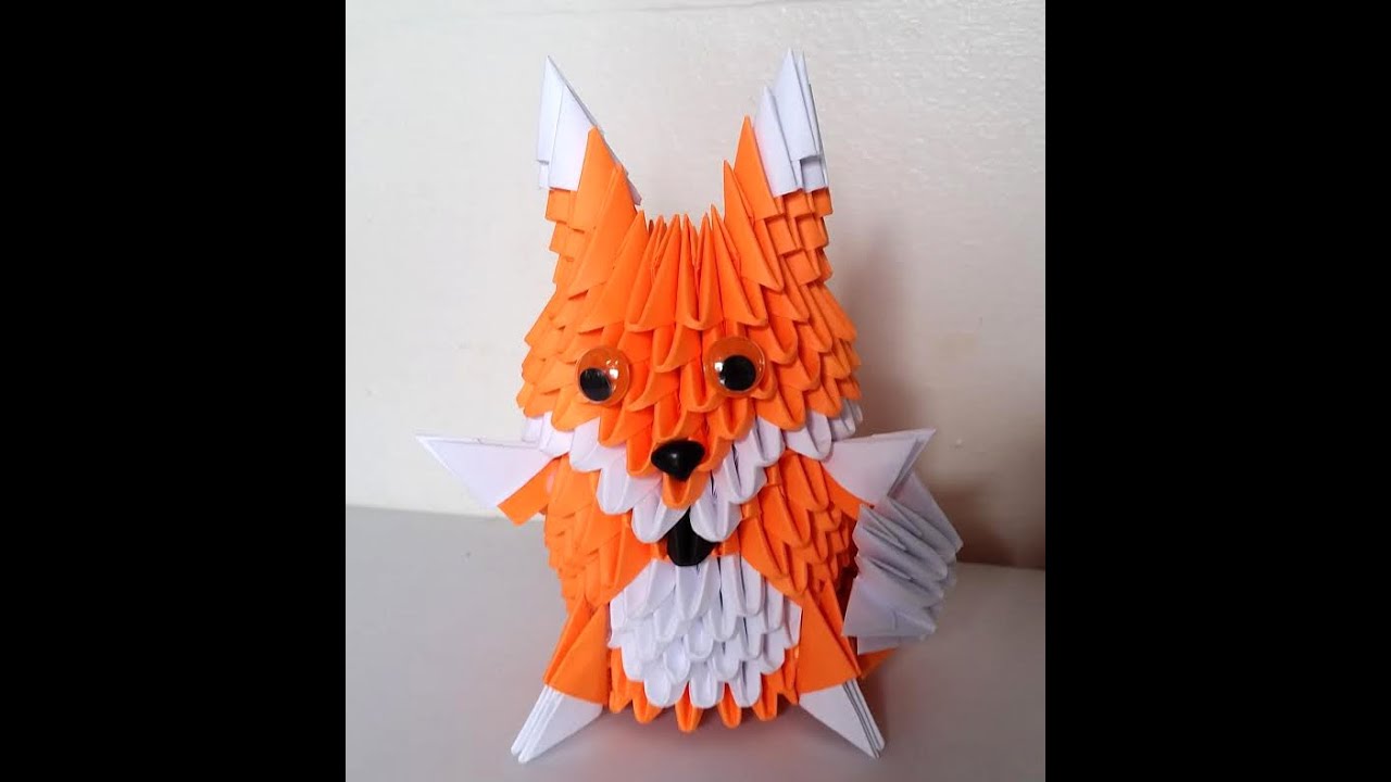 How to make 3d origami fox