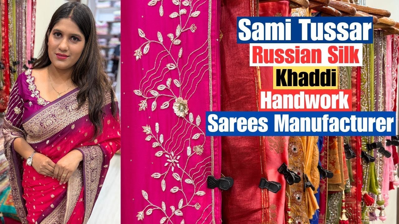 Semi Tussar/ Khaddi/ Kota Handwork Saree Manufacturer in Kolkata Park Street | Aaina Creation