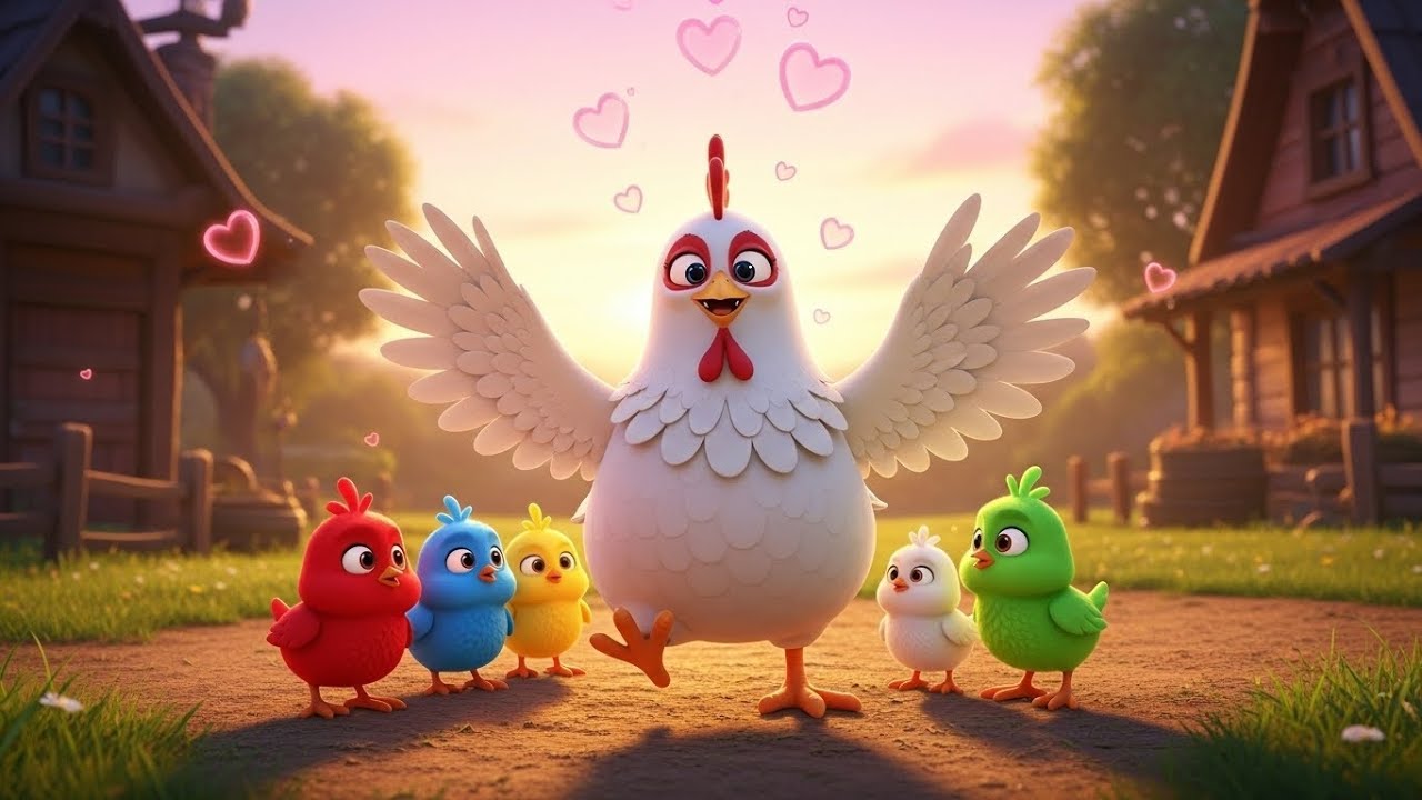 🐣 அம்மா கோழி மற்றும் ஐந்து குட்டிகள்