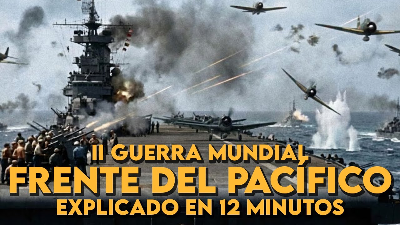 ✅ La SEGUNDA GUERRA MUNDIAL en el PACÍFICO en 12 minutos | Estados Unidos VS Japón