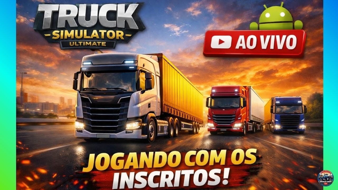 🔴Live on  Partiu Pegar Estrada! vem pro Multiplayer no Truck Simulator Ultimate com os 👉 Inscritos!