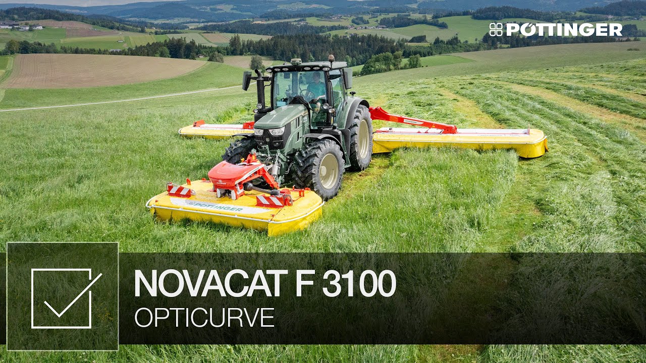 OPTICURVE arc-shaped side shift system on the NOVACAT F front mower | PÖTTINGER