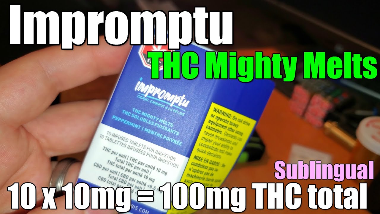 Impromptu - THC Mighty Melts - Unboxing Review - 10 Units @ 10mg each (100mg total) THC