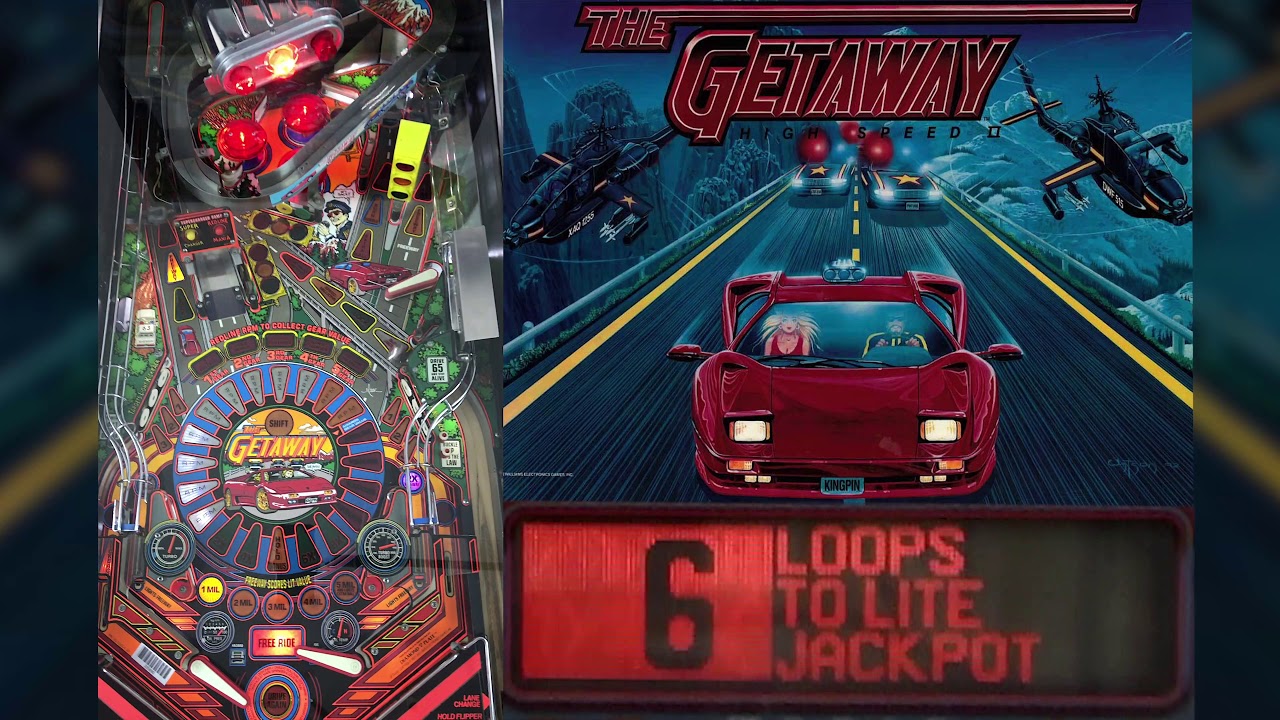 The Getaway High Speed II 1992 Pinball Machine by Williams - Game Play