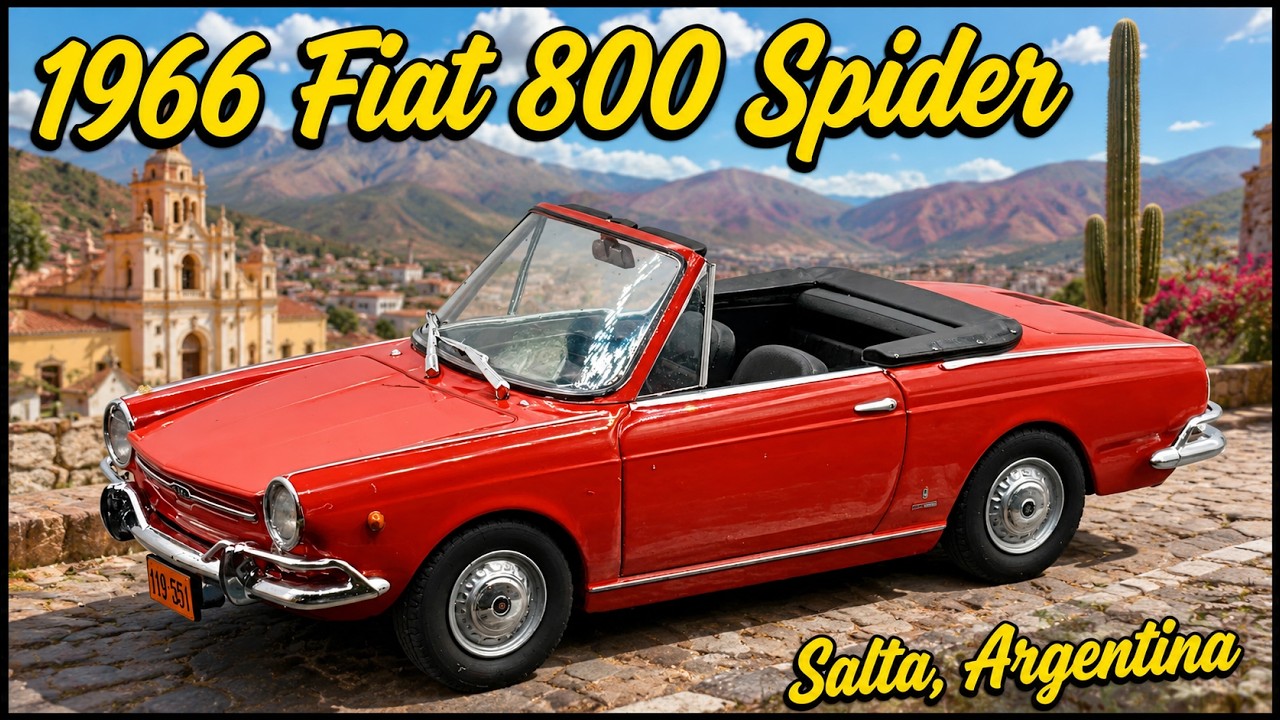 1966 Fiat 800 Spider diecast by Salvat