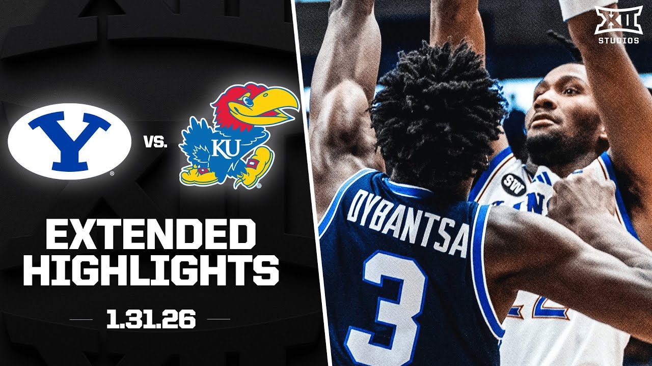 #13 BYU vs. #14 Kansas Extended Highlights | 2025-26 Big 12 Men's Basketball